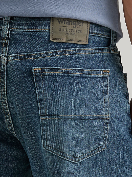 Authentics Relaxed Fit Comfort Flex Jean Men Wrangler RHXV199 Clothing Smoke (ZM3CSSM)