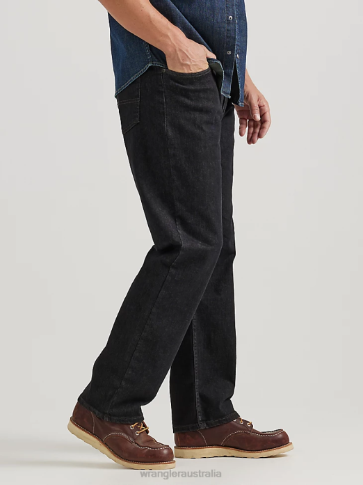 Authentics Relaxed Fit Comfort Flex Jean Men Wrangler RHXV201 Clothing Dark Denim (ZM3CSDD)