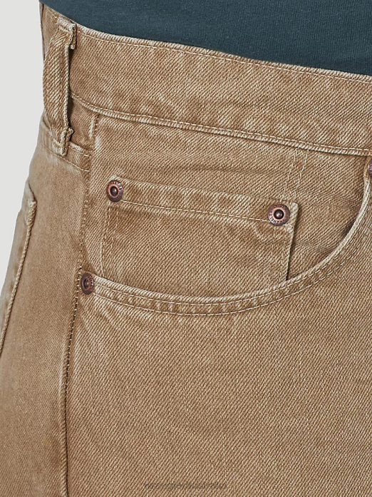 Authentics Relaxed Fit Cotton Jean Men Wrangler RHXV114 Clothing Khaki (10ZM200CK)