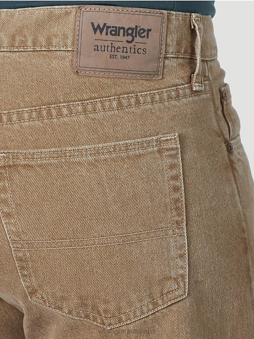 Authentics Relaxed Fit Cotton Jean Men Wrangler RHXV114 Clothing Khaki (10ZM200CK)