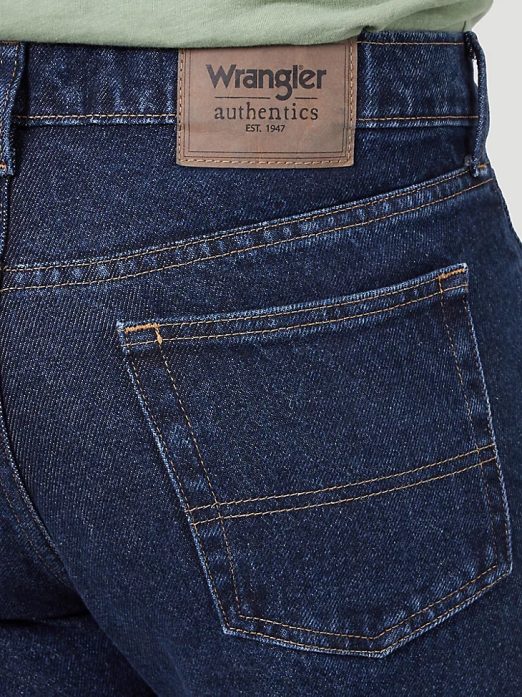 Authentics Relaxed Fit Cotton Jean Men Wrangler RHXV115 Clothing Dark Rinse (10ZM200RD)