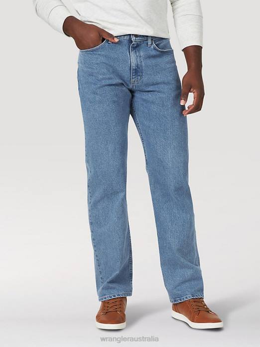 Authentics Relaxed Fit Flex Jean Men Wrangler RHXV103 Clothing Light Stone (10ZM200SX)