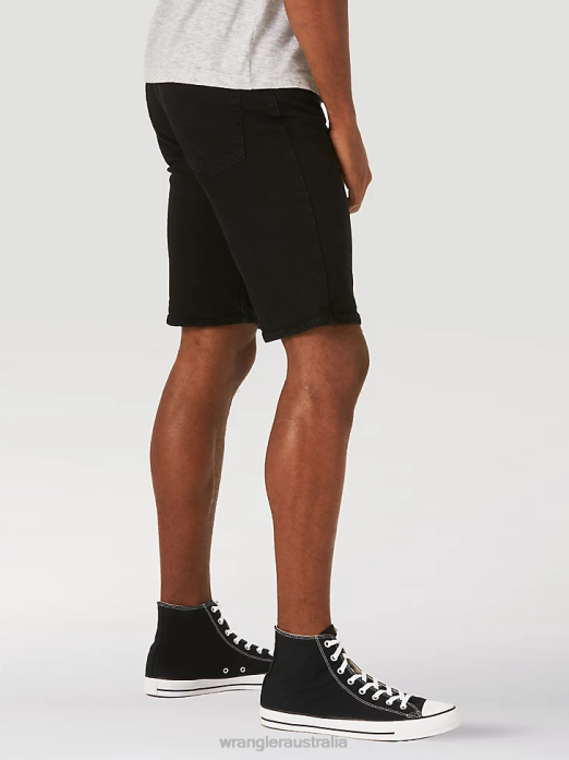 Authentics Relaxed Jean Short Men Wrangler RHXV588 Clothing Jet Black (10ZM2S0JB)