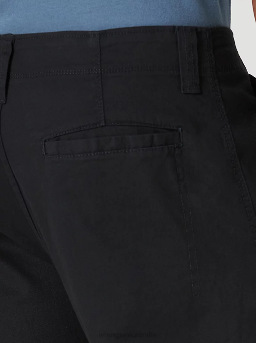 Authentics Relaxed Stretch Cargo Pant Men Wrangler RHXV233 Clothing Black (10ZM7ABBL)