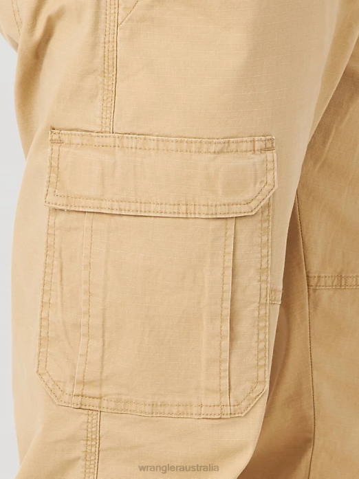 Authentics Relaxed Stretch Cargo Pant Men Wrangler RHXV234 Clothing Travertine (10ZM7ABTV)