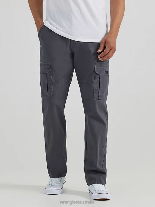 Authentics Relaxed Stretch Cargo Pant Men Wrangler RHXV235 Clothing Anthracite (10ZM7ABAH)