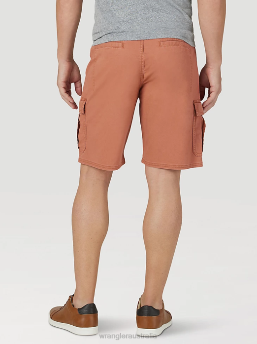 Authentics Stretch Cargo Short Men Wrangler RHXV555 Clothing Copper Brown (112316284)