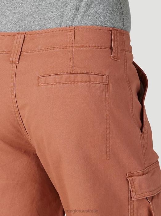 Authentics Stretch Cargo Short Men Wrangler RHXV555 Clothing Copper Brown (112316284)