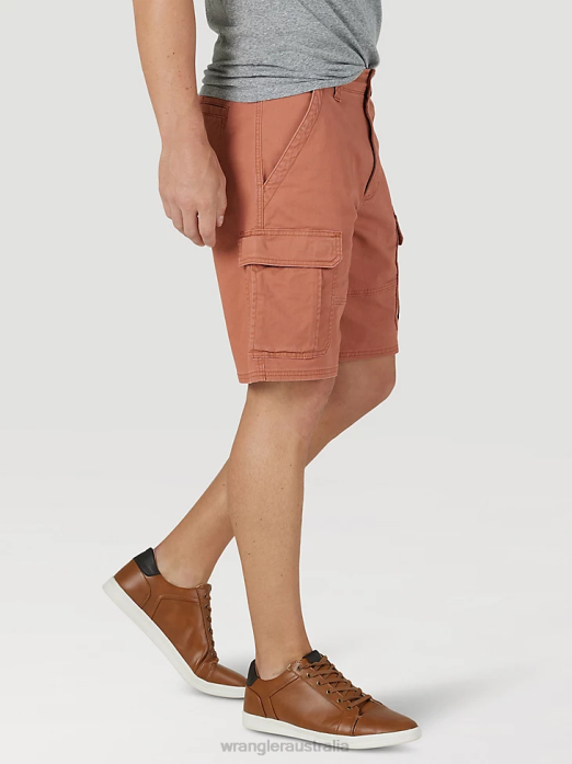 Authentics Stretch Cargo Short Men Wrangler RHXV555 Clothing Copper Brown (112316284)