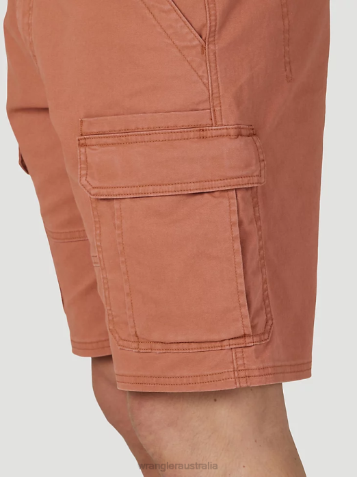 Authentics Stretch Cargo Short Men Wrangler RHXV555 Clothing Copper Brown (112316284)