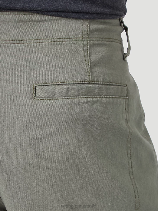 Authentics Stretch Cargo Short Men Wrangler RHXV556 Clothing Dusty Olive (10ZM6ACDO)