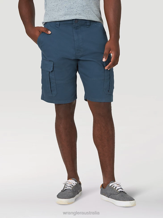 Authentics Stretch Cargo Short Men Wrangler RHXV557 Clothing Midnight Blue (10ZM6ACMB)