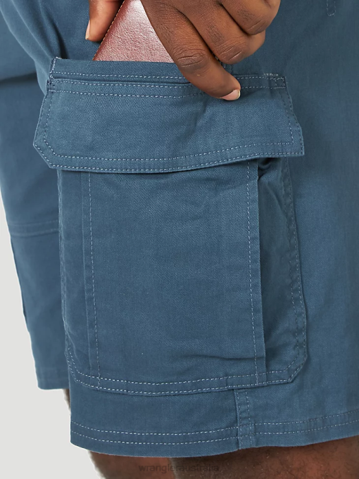 Authentics Stretch Cargo Short Men Wrangler RHXV557 Clothing Midnight Blue (10ZM6ACMB)