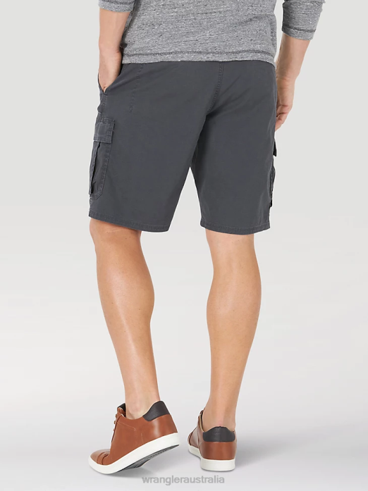 Authentics Stretch Cargo Short Men Wrangler RHXV559 Clothing Anthracite (10ZM6ACAH)