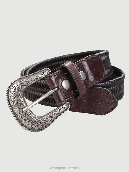 Braided Stretch Belt Men Wrangler RHXV713 Accessories Brown (LW10524)
