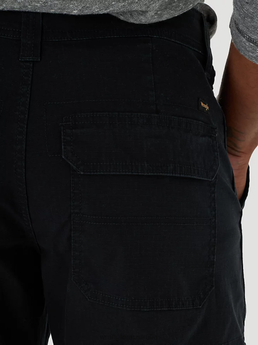 Cargo Pant Men Wrangler RHXV210 Clothing Black (10MGW90BL)
