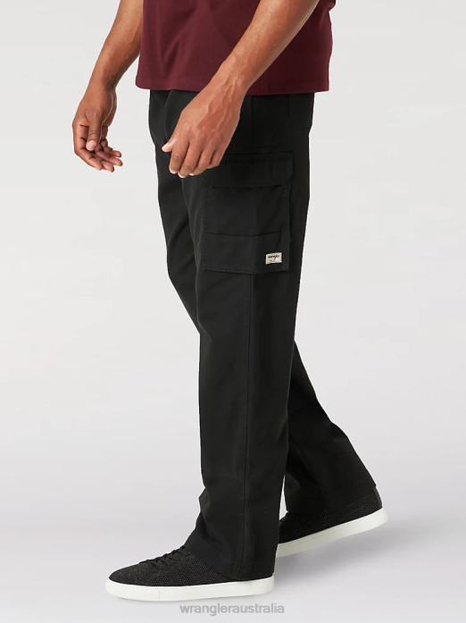 Cargo Pant Men Wrangler RHXV217 Clothing Black (MGW90BK)