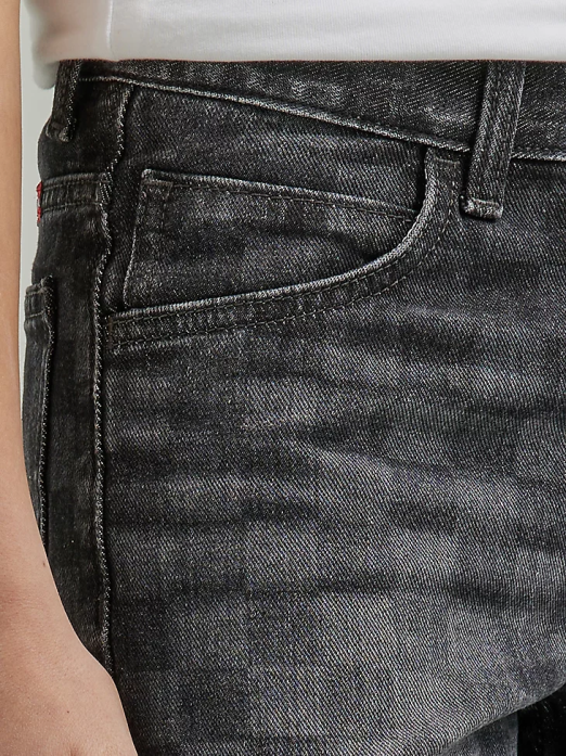 Checkered Denim Short Boys Wrangler RHXV1037 Clothing Black (112335594)