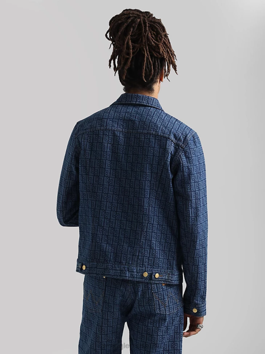 Classic Denim Trucker Jacket Men Wrangler RHXV611 Clothing Dark Wash (10MTJDWDW)