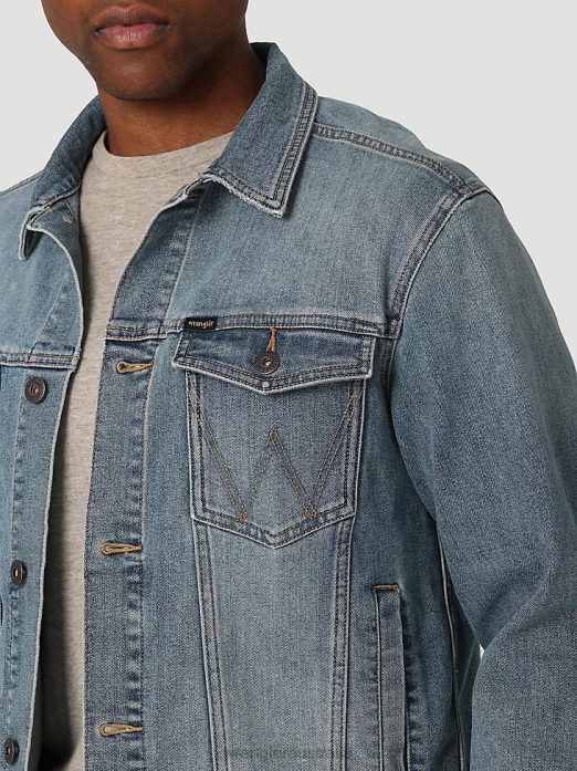 Classic Denim Trucker Jacket Men Wrangler RHXV612 Clothing Vintage Indigo (112323852)
