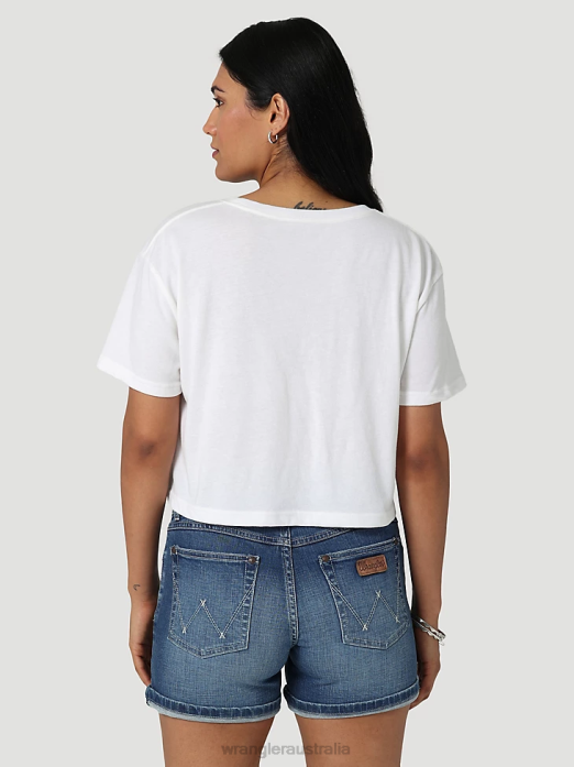 Classic Ringer Tee Women Wrangler RHXV871 Clothing Marshmallow (112335975)