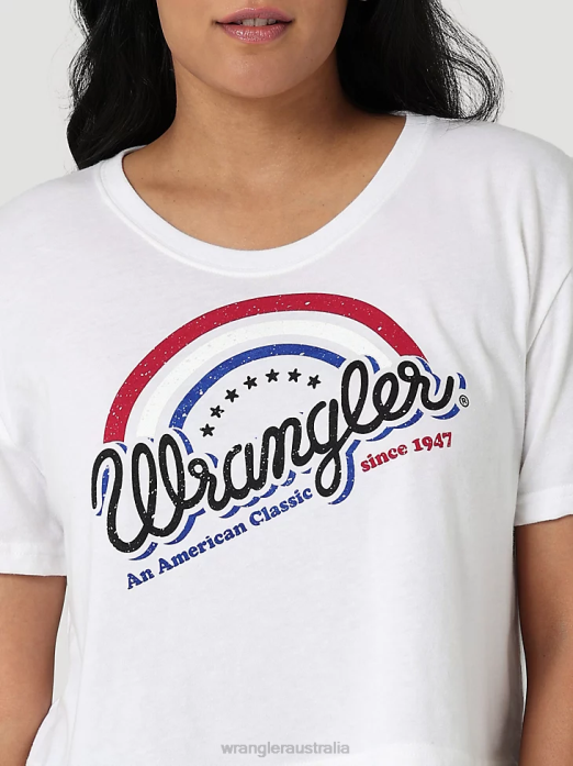 Classic Ringer Tee Women Wrangler RHXV871 Clothing Marshmallow (112335975)