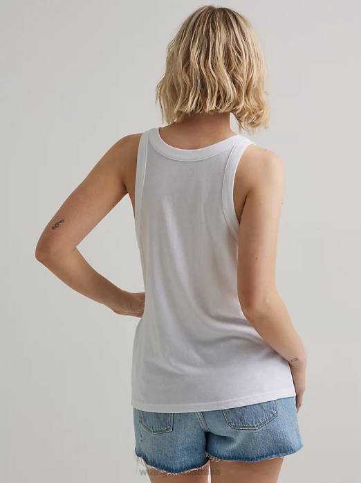 Classic Ringer Tee Women Wrangler RHXV871 Clothing Marshmallow (112335975)