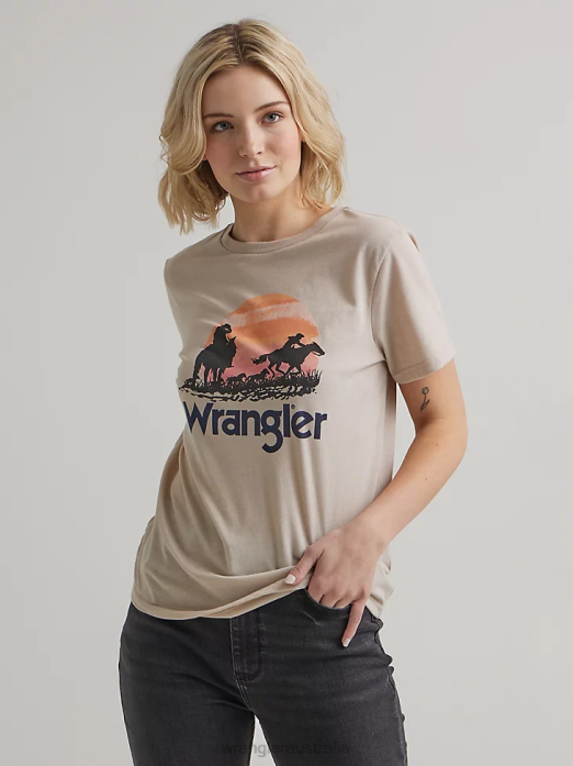 Classic Ringer Tee Women Wrangler RHXV871 Clothing Marshmallow (112335975)