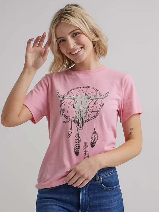 Classic Ringer Tee Women Wrangler RHXV871 Clothing Marshmallow (112335975)