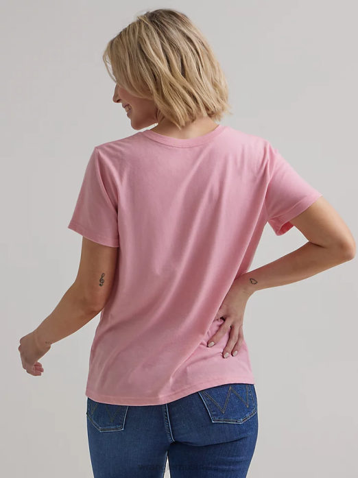 Classic Ringer Tee Women Wrangler RHXV871 Clothing Marshmallow (112335975)