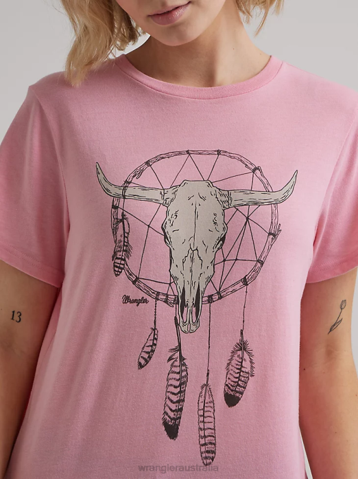 Classic Ringer Tee Women Wrangler RHXV871 Clothing Marshmallow (112335975)