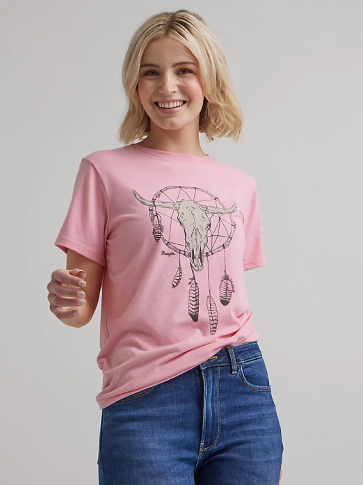 Classic Ringer Tee Women Wrangler RHXV871 Clothing Marshmallow (112335975)