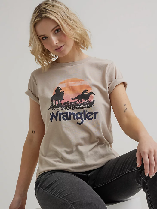 Classic Ringer Tee Women Wrangler RHXV871 Clothing Marshmallow (112335975)
