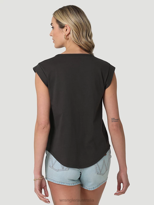 Classic Ringer Tee Women Wrangler RHXV871 Clothing Marshmallow (112335975)