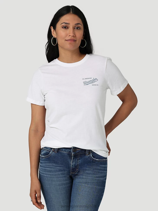 Classic Ringer Tee Women Wrangler RHXV871 Clothing Marshmallow (112335975)