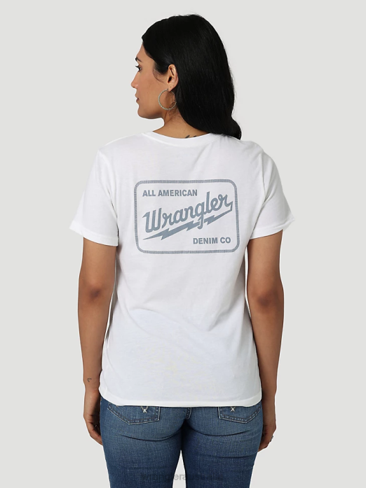Classic Ringer Tee Women Wrangler RHXV871 Clothing Marshmallow (112335975)