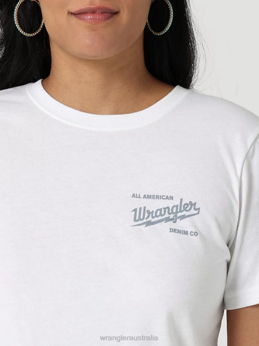 Classic Ringer Tee Women Wrangler RHXV871 Clothing Marshmallow (112335975)