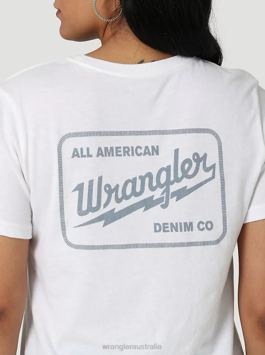 Classic Ringer Tee Women Wrangler RHXV871 Clothing Marshmallow (112335975)