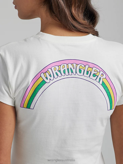 Classic Ringer Tee Women Wrangler RHXV871 Clothing Marshmallow (112335975)