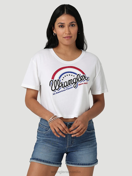Classic Ringer Tee Women Wrangler RHXV871 Clothing Marshmallow (112335975)