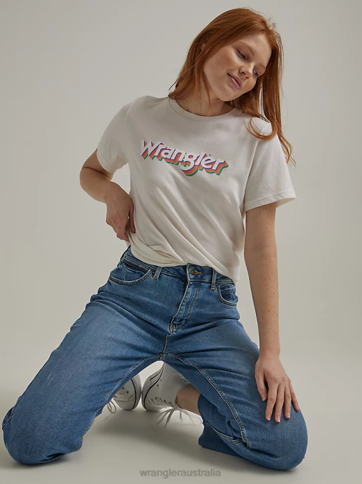 Classic Ringer Tee Women Wrangler RHXV871 Clothing Marshmallow (112335975)