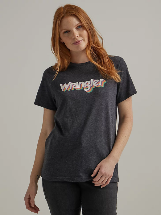 Classic Ringer Tee Women Wrangler RHXV872 Clothing Caviar (112335909)