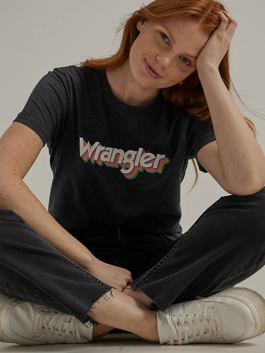 Classic Ringer Tee Women Wrangler RHXV872 Clothing Caviar (112335909)