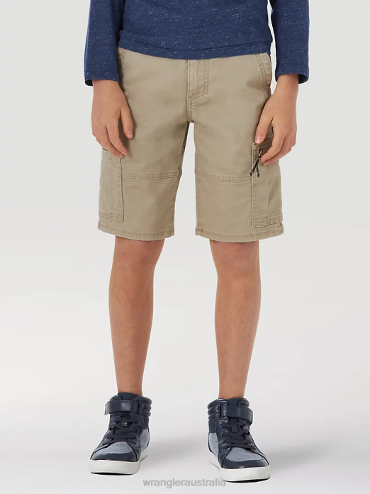 Comfort Flex Cargo Short Boys Wrangler RHXV995 Clothing Khaki (4RMHWKH)