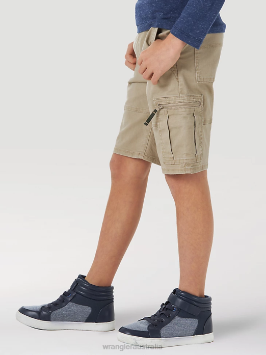 Comfort Flex Cargo Short Boys Wrangler RHXV995 Clothing Khaki (4RMHWKH)