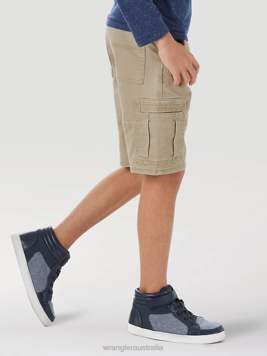 Comfort Flex Cargo Short Boys Wrangler RHXV995 Clothing Khaki (4RMHWKH)