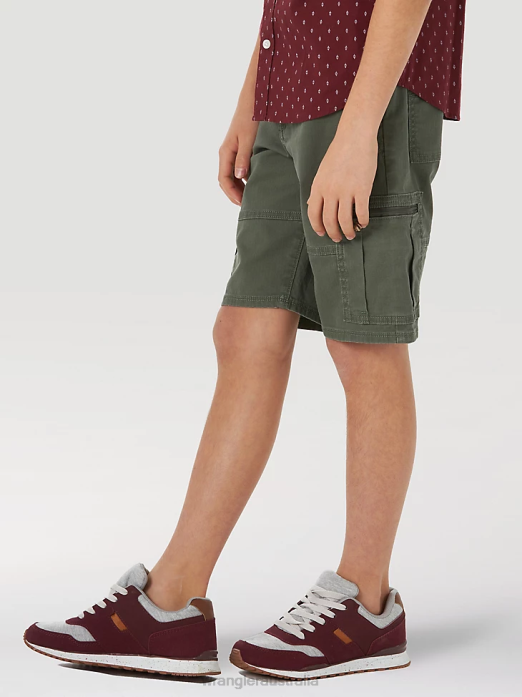 Comfort Flex Cargo Short Boys Wrangler RHXV996 Clothing Olive (4RMHWOH)