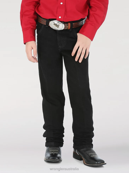 Cowboy Cut Original Fit Jean Boys Wrangler RHXV934 Clothing Overdyed Black (13MWBBK)