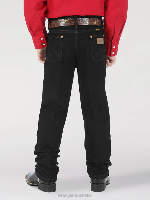 Cowboy Cut Original Fit Jean Boys Wrangler RHXV934 Clothing Overdyed Black (13MWBBK)