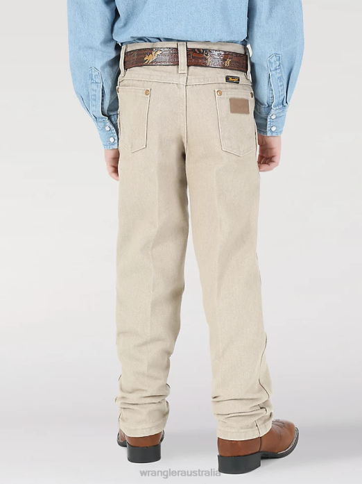 Cowboy Cut Original Fit Jean Boys Wrangler RHXV936 Clothing Prewashed Tan (13MWBTN)